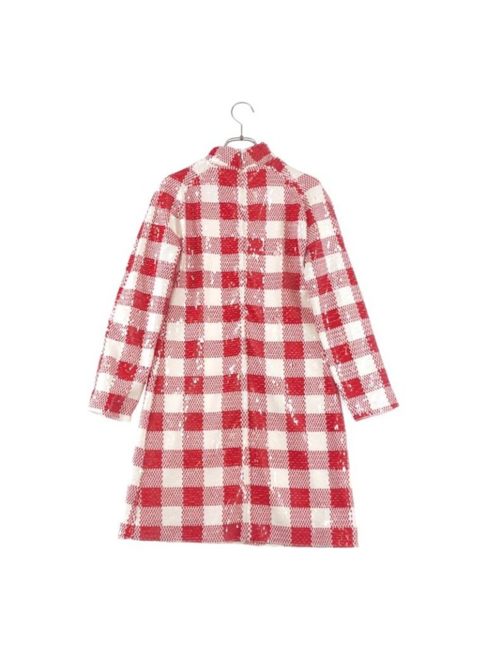 Gucci Vault la Veste Custom Sequin Check Dress S White Red - Picture 4 of 8
